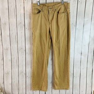 Mens Levis 514 White Tab Tan Regular Fit Straight Leg Size W 34 L 30